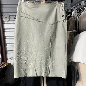 Chic Suede Poleci Women's Pencil Skirt in Light Gray
